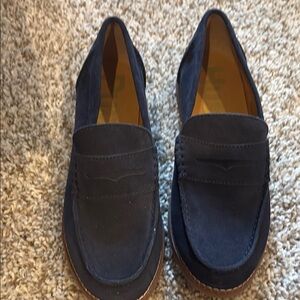 Hush Puppies Navy Loafers